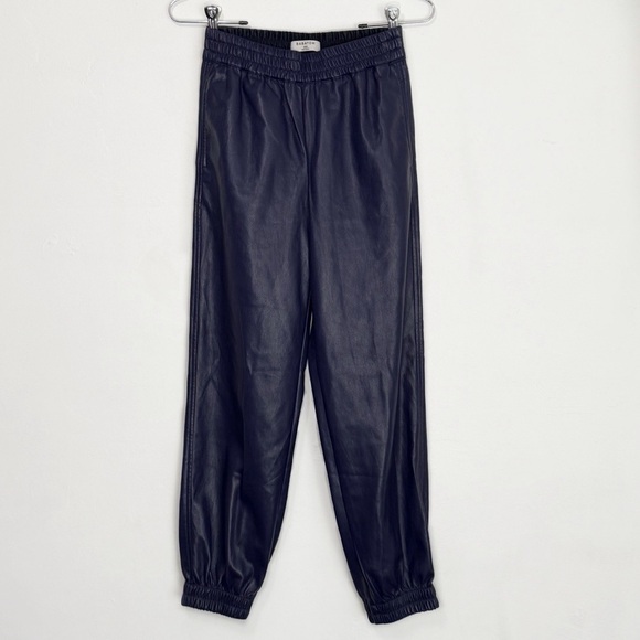Aritzia Babaton RARE✨ Zedel Faux Leather Retro Jogger Pants, Purple size XXS - Picture 2 of 9